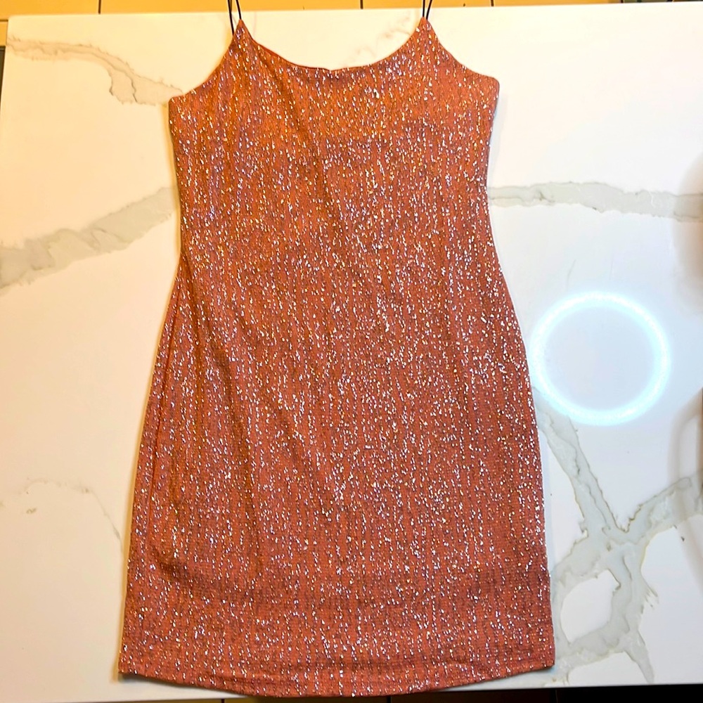 Bubble gum pink and sparkly dress